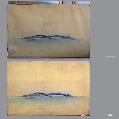 The restoration of Abdolrez Daryabeigi’ painting